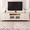 cbd美式实木电视柜，白色客厅地柜茶几组合现代简约小户型储物