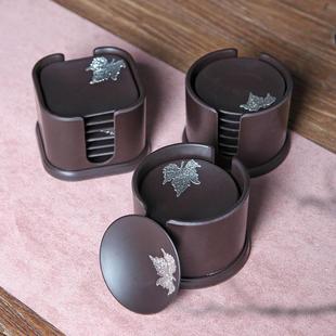 电木茶杯垫日式家用黑檀木组合套装配件功夫茶道茶具隔热垫子杯托