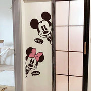 可爱卡通米奇墙贴纸迪斯尼米老鼠创意搞怪贴画防水磁砖橱柜玻璃贴