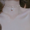 满天星珍珠项链女2023年潮轻奢小众锁骨链气质设计感高级颈链