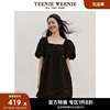 TeenieWeenie小熊奥莱春夏时尚可爱蝴蝶结方领泡泡袖连衣裙