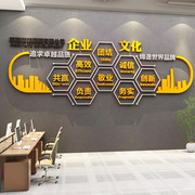 企业文化定制办公室墙面装饰贴纸公司文化背景墙画高级感工位氛围