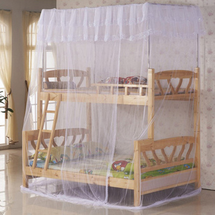子母床蚊帐上下铺，高低床双层床订做蚊帐，一体不锈钢方顶坐床式