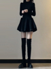 高个子(高个子)公主蓬蓬初，春季连衣裙子加长版，175茶歇法式短裙气质小黑裙