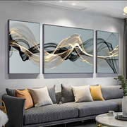 客厅沙发背景墙装饰画现代简约抽象画三联画轻奢大气壁画墙上挂画