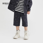 RBIGX瑞比克童装秋季潮流百搭牛仔休闲儿童男童设计感简洁短裤