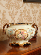 欧式装饰品陶瓷花盆复古花瓶餐桌，摆件客厅插花花艺摆设创意工艺品
