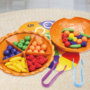 超级水果派夹玩具 在家玩的游戏 桌上儿童专注力挑豆子家庭桌游