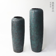 客厅庭院陶瓷复古落地大花瓶摆件中式日式插花器皿特大投入瓶仿古