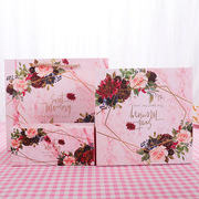 欧式婚礼回礼盒伴手礼盒喜糖盒创意盒，玫瑰花茶包装盒礼盒