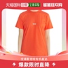 香港直邮Msgm女士T恤橙色印花短袖休闲日常百搭柔软时尚宽松