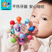 曼哈顿手抓球硅胶可咬牙胶，磨牙棒三-六个月宝宝咬胶婴儿玩具0-1岁
