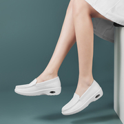 护士鞋女软底透气夏天防滑一脚蹬夏季白色，厚底凉鞋医护工作单鞋子