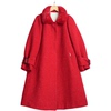 LYLA4品牌女装高端冬季女粗纺大红色大衣-305