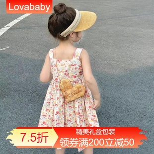 Lovababy2024夏季女童姐妹款小众显白碎花背心裙连衣裙背心
