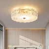 轻奢法式温馨卧室灯吸顶灯，简约水晶房间后现代玻璃2023年灯具