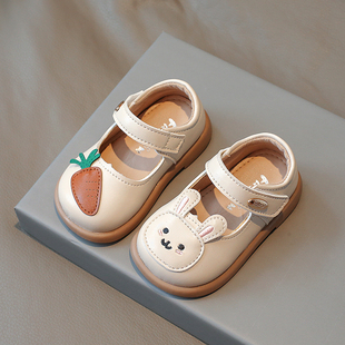 女宝宝鞋子0一3岁小童公主，单鞋春秋季婴儿软底学步鞋幼儿皮鞋