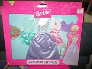 发barbie6fashiongiftpack芭比娃娃衣服配件紫色礼服