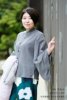 sousou日本京都设计师女士立领棉麻宽松和服袖上衣外套鈍色