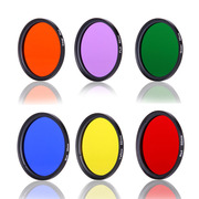 全色圆形滤镜单反相机镜片，微单镜头全色镜红色蓝色，紫色橙色黄色镜