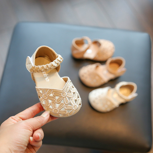 女宝宝鞋子凉鞋夏季一岁小童公主鞋，防滑软底婴儿学步鞋女童鞋透气