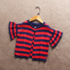 E522-Q4 童装66-140码 儿童针织衫毛线开衫披肩外套女童条纹外贸