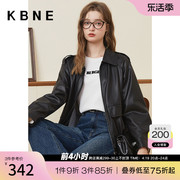 皮衣女外套港风皮夹克，kbne2023秋季流行设计感美式复古上衣