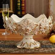 高档 陶瓷水果盘客厅创意现代家用欧式果盘套装茶几装饰品