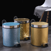 创意垃圾桶欧式带盖家用客厅卫生间，客厅脚踏垃圾筒大号厨房有盖桶