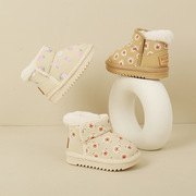 6一12月婴儿鞋冬小童学步鞋，卡通版雪地靴，婴儿鞋子冬款棉鞋加绒男