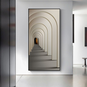 进门入户玄关装饰画抽象大气客厅走廊壁画简约现代空间延伸感挂画