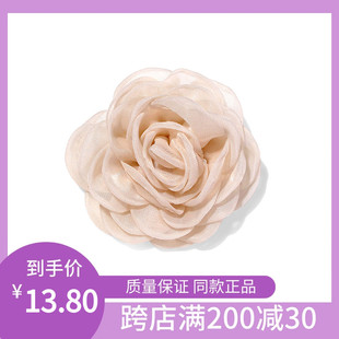 法式绢纱山茶花胸针气质小香风花朵别针布艺连衣裙配饰教师节礼物