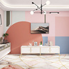 销北欧几何粉色墙纸客厅电视背景壁纸个性创意酒店墙布公寓卧室壁