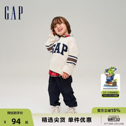 Gap男幼童秋季LOGO运动纯棉长袖洋气T恤儿童装舒适休闲上衣784980
