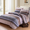 老粗布四件套纯棉加厚全棉布简约双人床单被套1.5m1.8m2.0米床品