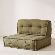 美式布艺沙发床垫发式地垫亚麻，缝枕头靠墙座椅床头板客厅大小户型