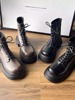 韩系厚底系带马丁靴女鞋子2023年秋季小众显瘦百搭英伦风短靴
