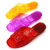 塑料凉鞋水晶平跟凉拖鞋，女夏季果冻透明坡跟，拖鞋厚底室外中跟