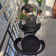 藤椅三件套阳台小桌椅茶几藤椅子靠背椅简约庭院休闲户外桌椅组合
