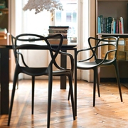 意大利Kartell MASTERS创意扶手椅餐椅靠背椅户外休闲椅客厅椅