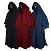 中世纪披风连帽长袍斗篷和尚长袍斗篷长袖巫师向导斗篷cosplay。