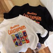100%纯棉儿童长袖t恤秋季宝宝打底衫，奥特曼小童婴儿男童超人上衣