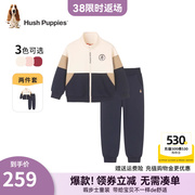 暇步士童装儿童时尚套装，2023秋季男女童休闲外套运动裤两件套
