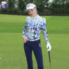 春秋zg-6高尔夫女装球服装女士运动球衣，套装长袖立领t恤显瘦长裤