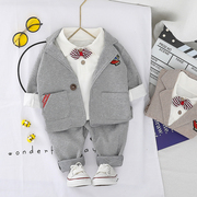 儿童小西装三件套韩版礼服花童生日装帅宝宝，洋气小西服春装潮