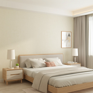 2024纯色奶油风壁布，无缝全屋客厅卧室，现代简约墙纸墙布包安装