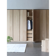 朴室现代简约侘寂风法国白橡木(白橡木)希尔巴赫，别墅全屋定制实木衣柜整体