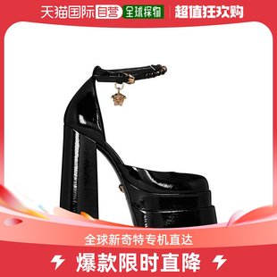 香港直邮潮奢 Versace 范思哲 女士Aevitas 漆皮防水台浅口鞋