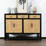 中式老榆木玄关柜储物仿古鞋柜整装带抽屉现代中式柜实木家具