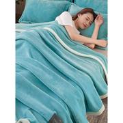 珊瑚法兰绒毯冬季小毛毯加厚加绒牛奶绒盖毯床单被子单人铺床上用